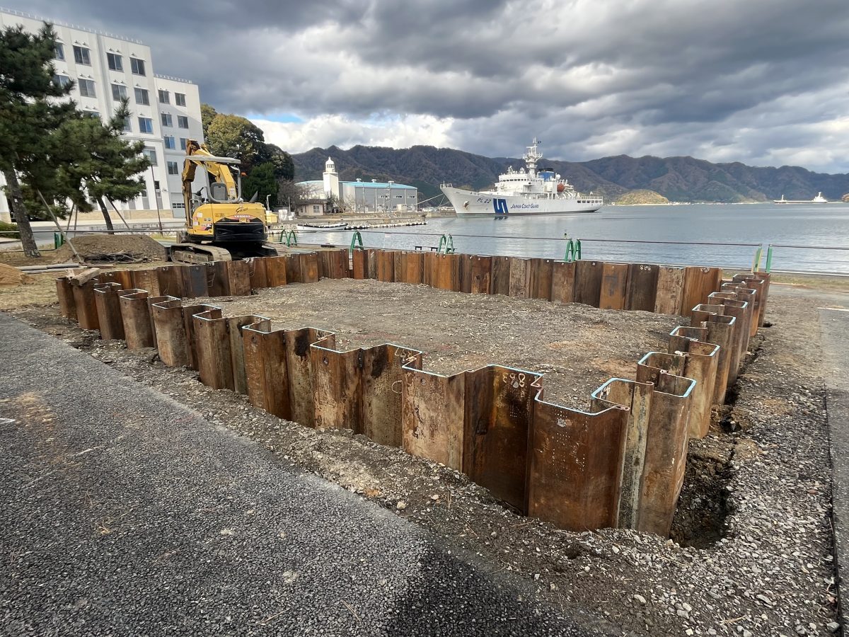 鋼矢板 圧入工事 舞鶴市 - 池田建設株式会社